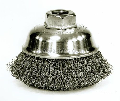Weiler 36229 - 2" 1/4" Stem, .0118, Vortec Pro Crimped Wire Cup Brush - 012382362294