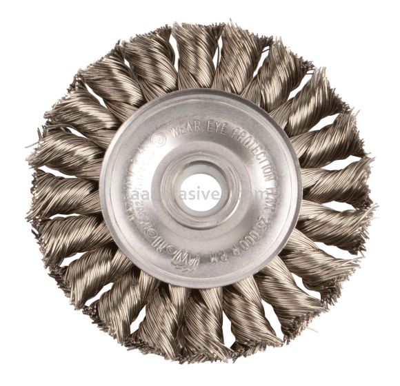 3" Standard Twist Wire Wheel, .014 SS, 1/2"-3/8" A.H., Retail Pack (ST-3)