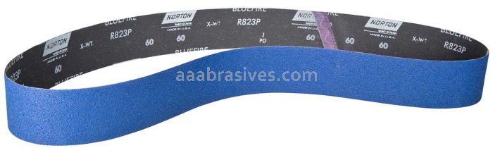 Norton 4 x 36 In. BlueFire Cloth Narrow Benchstand Belt 100 Grit R823P ZA