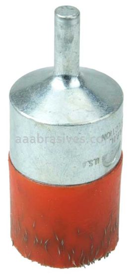 Weiler 35545 1" Polyflex Encapsulated Crimped Wire End Brush .0104" Steel Fill