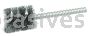 Weiler 21077V 7/8" Power Tube Brush .006" Steel Wire Fill 1" Brush Length Vending Ready