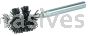 Weiler 21764 Burr-Rx 1"-Dia Power Tube Brush .026/120 CG Crimped Fill 1" Brush Length 3-1/2" Overall Length