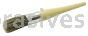 Weiler 40122 #10 1-1/16" Round Sash Brush Grey Bristle Fill 2-1/4" Trim Length Plain Foam Handle