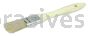 Weiler 40179 1" Vortec Pro Chip & Oil Brush White Bristle 1-1/2" Trim Length Wood Handle