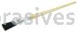 Weiler 41025 1" Fitch Brush Black China Bristle 1-9/16" Trim Length Clear Lacquered Handle