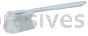 Weiler 44418 20" Utility Scrub Brush White Nylon Fill Long Handle Plastic Block