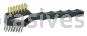 Weiler 44732 Double Sided V-Shape Scratch Brush .006 Brass & .006 Stainless Steel Fill Plastic Block