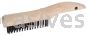 Weiler 73217 Hand Wire Scratch Brush .012 Steel Wire Fill 4 x 16 Rows Plastic Handle