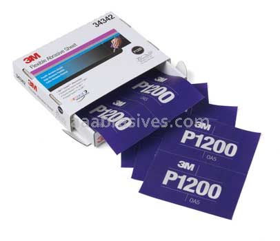 3M™ 7100010568 5.5 x 6.8 P1200 Grit Hookit™ Flexible Abrasive Sheet