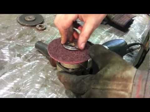 Surface Conditioning Disc used to Blend Surface Scratches on Stainless Steel Video