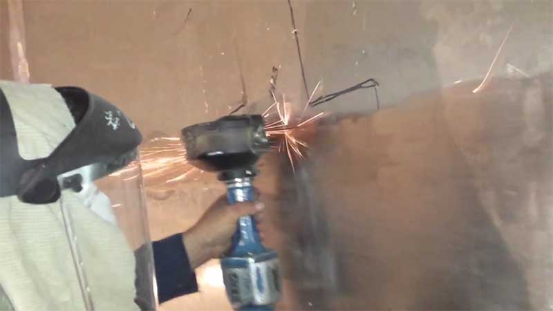 AA Abrasives Straight Grinding Wheel Type 1 on a Dynabrade Horizontal Grinder Video