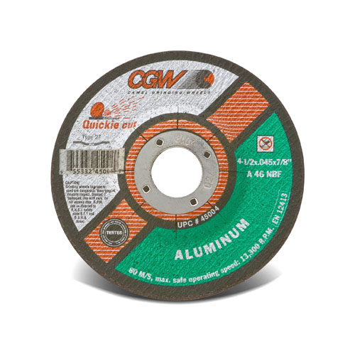 CGW Type 27 Quickie Cut Cutoff Wheels - .045 Wheels Aluminum Cutting